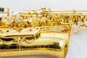 Saxophone Detail in der Auslage