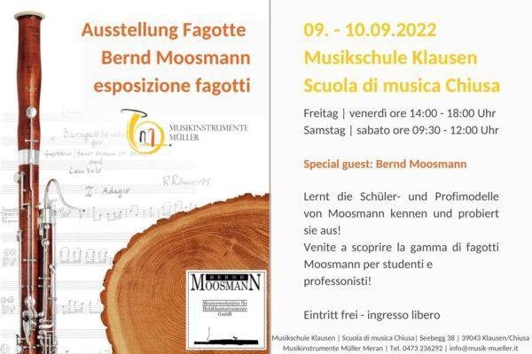 Bernd Moosmann Fagotte – Ausstellung und Testmöglichkeit zusammen mit dem Spezialisten